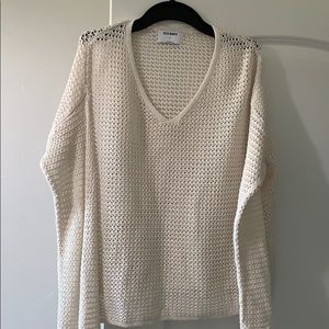 Cream Crochet Sweater